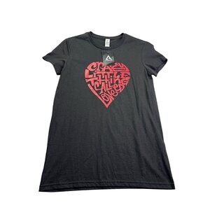 LA Pop Art Crazy Little Thing Called Love Womens Black T-Shirt M Fitted District